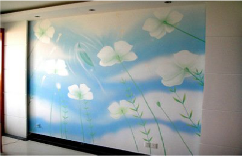 富县画墙绘怎么画好白云的蓬松感？