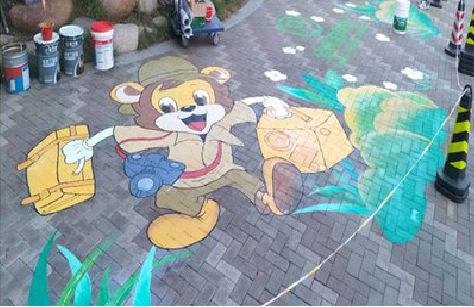 富县夏季画地面彩绘会遇到的问题