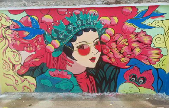 富县墙体彩绘-网红墙