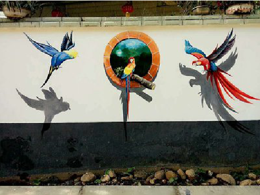 富县视觉错位-3D墙绘设计