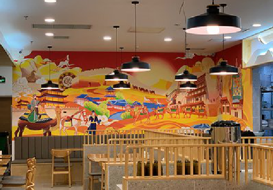 富县商业空间彩绘介绍。