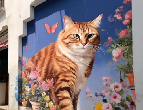 富县自己绘制有个性的手绘墙