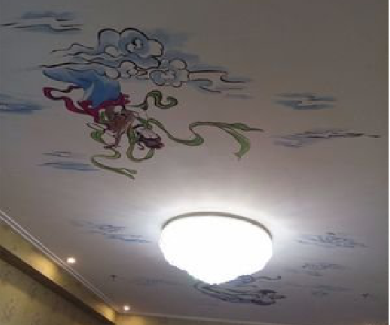 富县如何快速绘制天花板上的手绘墙？